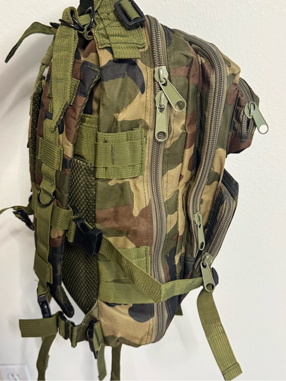 Military-Style Camouflage Backpack with MOLLE Straps